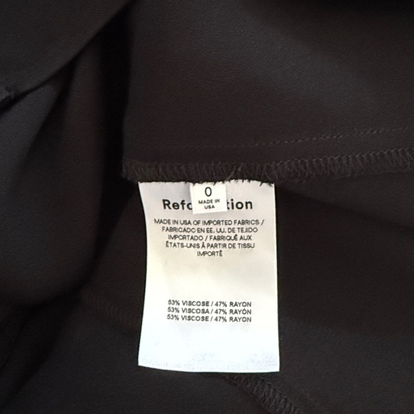 Reformation Hugh Black Mini Dress with Gold Buttons - Picture 4 of 5